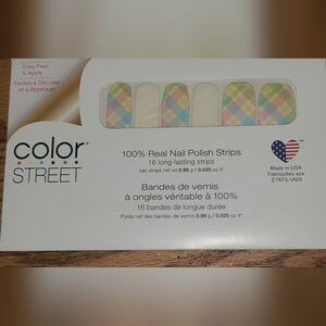 Color Street Multicolor Pastel Nail Polish Strips Spring Picnic